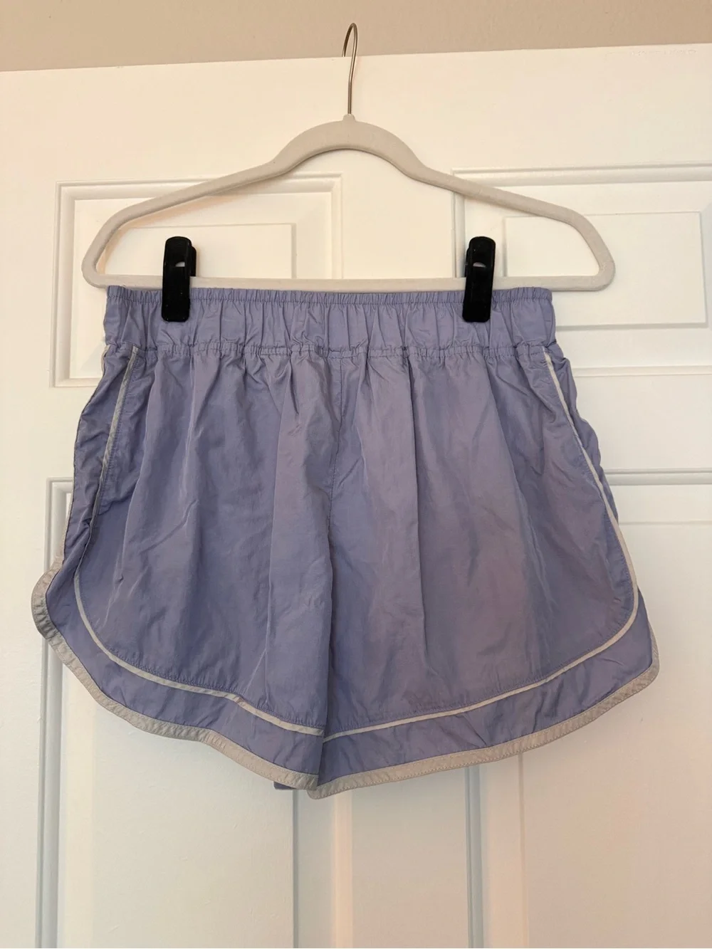 Free People Lavender Athletic Shorts with Contrast Trim